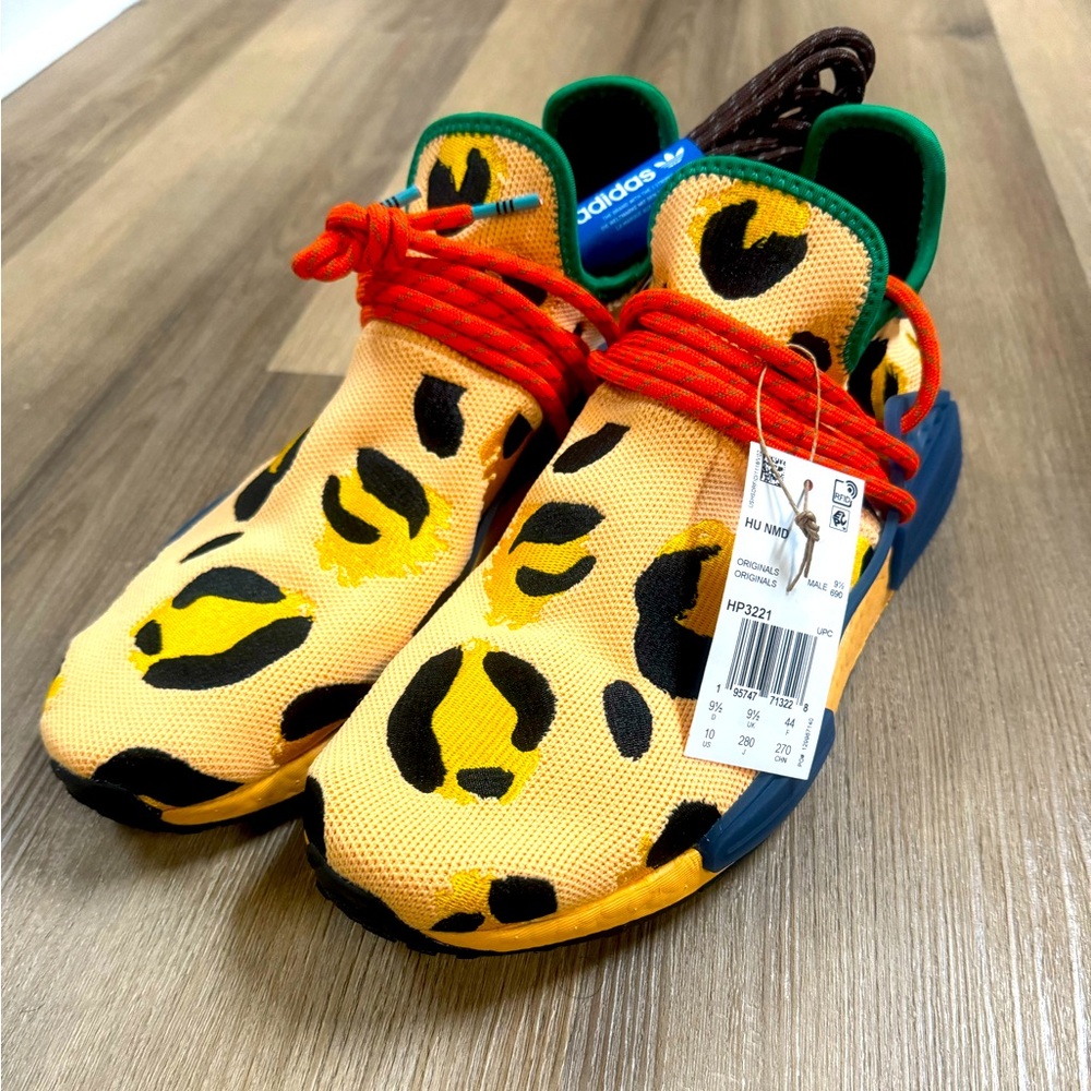 adidas Pharrell x NMD Human Race Animal Print - Pulse Amber Sz10 New